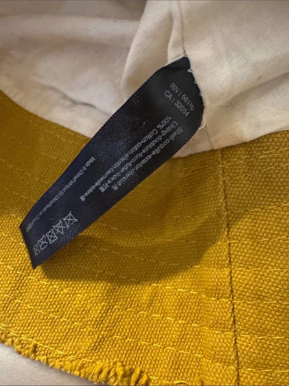 Urban Outfitters Mustard Yellow & Beige Patchwork Bucket Hat